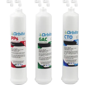 Inlıne Çift Çubuklu 5 Mikron Cto Gac Filtre Seti Dirsekler Dahil