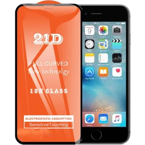 Apple iPhone 6s Plus Ekran Koruyucu 21D Tam Kaplayan Kavisli Apple iPhone 6s Plus-Beyaz