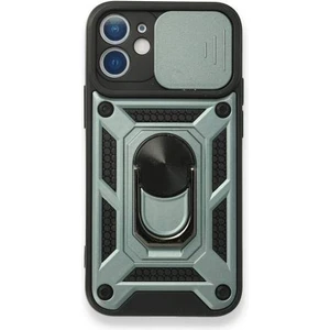 Apple iPhone 11 Kılıf Pars Lens Yüzüklü Mıknatıslı Zırhlı Kapak + Tam Kapatan Kırılmaz Cam