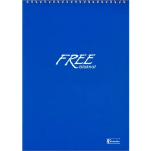 A5 100 Yaprak Bloknot Spiralli Free Office Düz Çizgisiz 145100-99