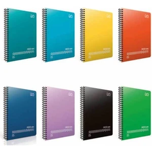 Fresco A4 96 Yaprak Plastik Kapak Spiralli Defter 5 Kareli + 3 Çizgili