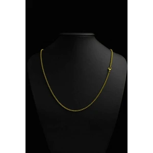 Italyan Ince Gold Unisex Zincir Kolye 55 cm