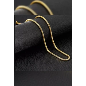 Paslanmaz Zincir Çelik Snake Yılan Model Gold Kolye