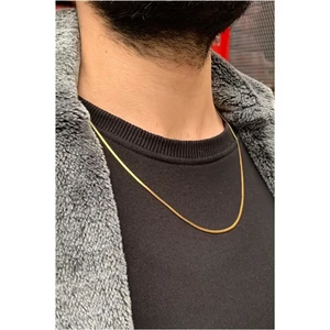 Yassı Italyan Model Snake Yılan Kolye 316 L Çelik Erkek Zincir