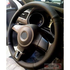 Gürler Oto Kılıf ve Aksesuar Opel Astra H Dikmeli Direksiyon Kılıfı Noktalı-Soft Siyah Ipli