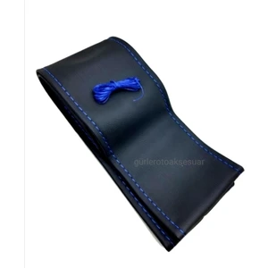 Gürler Oto Kılıf ve Aksesuar Skoda Favorit Dikmeli Direksiyon Kılıfı Mavi Ipli (9cm)