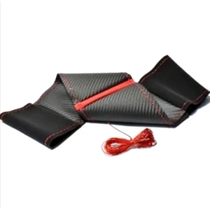 Gürler Oto Kılıf ve Aksesuar Renault Megane 4 Dikmeli Direksiyon Kılıfı Alkantra-Karbon Kırmızı Yüzük