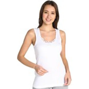 6'lı Tutku Bayan Ribana  Geniş  Askılı Atlet Beyaz