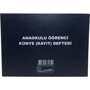 Ana Okulu Öğrenci Künye (Kayıt) Defteri Cilt Kapak