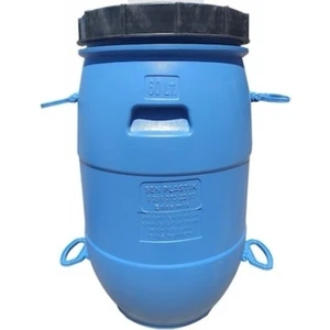 60 Lt Litre Varil Oval Içi Beyaz Plastik Yağ Zeytin Turşu Bidon