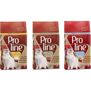 Pro Line Proline Tavuk,kuzu Balıklı Yetişkin Kedi Maması 1.5 kg x 3 Paket Proline 3lü Set