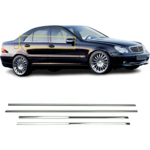 A&G Tuning Mercedes C Klasse W203 Krom Cam Çıtası 4 Parça 2001-2007 Arası P.çelik