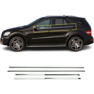 A&G Tuning Mercedes ml Klasse W164 Krom Cam Çıtası 4 Parça 2006-2011 Arası P.çelik