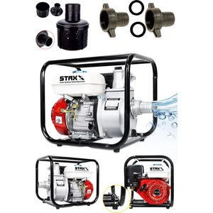 Staxx Power Stx20p 2 Parmak Metal Çift Çarklı Sistem Benzinli Su Pompası Motopump 7.5hp Güçlü Motor 7mt Emiş