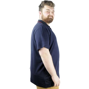 Modexl Büyük Beden T Shirt Polo Likralı Süprem Nakış 21554 Lacivert