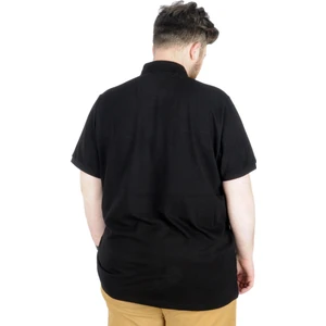 Modexl Büyük Beden T-Shirt Polo MD500E 22342 Siyah