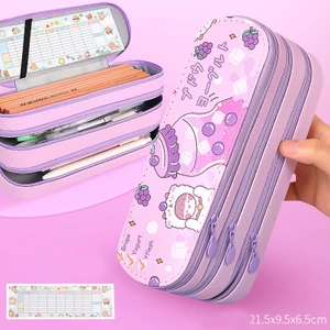 Juhui Store Bağımsız Fermuarlı Büyük Kapasiteli Kırtasiye Düzenleyicili Çok Amaçlı Kalem Çantası (Yurt Dışından)