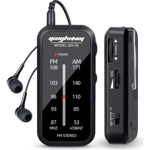 Shenzhen Xin Xin Cep Radyosu Mini Fm/am Radyo Alıcısı Taşınabilir Mp3 Müzik Çalar - Siyah (Yurt Dışından)