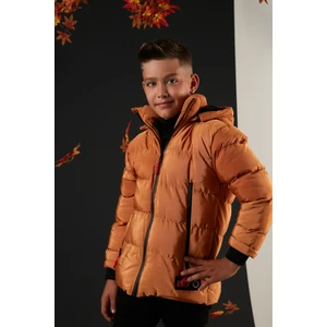 Içi Peluş Astarlı Çıkarılabilir Kapüşonlu Şişme Mont Erkek Çocuk Mont 5763038