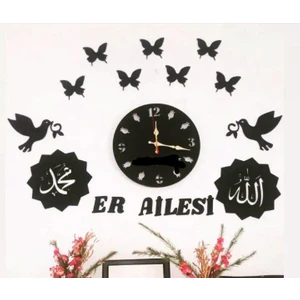 Ahşap Kişiye Özel Duvar Saati  ve Dekorları