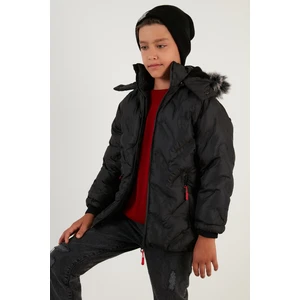 Içi Peluş Astarlı Çıkarılabilir Kapüşonlu Mont Erkek Çocuk Mont 5760013