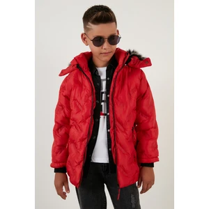 Içi Peluş Astarlı Çıkarılabilir Kapüşonlu Mont Erkek Çocuk Mont 5760013