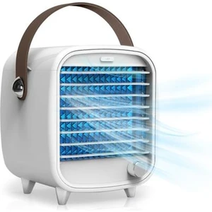Taşınabilir Klima Küçük USB Masaüstü Hava Soğutucu Dahili Buz Kutusu Soğutma Fanı Güçlü Rüzgar Gece Lambası Özellikleri (Yurt Dışından)