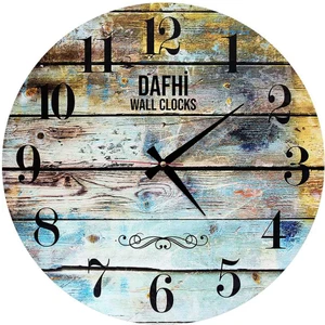 Dafhi Dekoratif Ahşap Duvar Saati 45x45