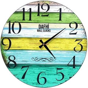 Dafhi Dekoratif Ahşap Duvar Saati 45x45