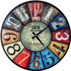 Dafhi Dekoratif Ahşap Duvar Saati 45x45