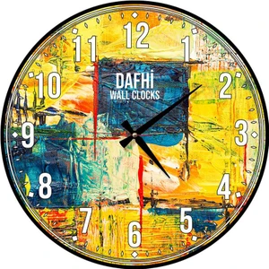 Dafhi Dekoratif Ahşap Duvar Saati 35x35