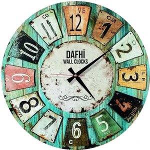 Dafhi Dekoratif Ahşap Duvar Saati 45x45