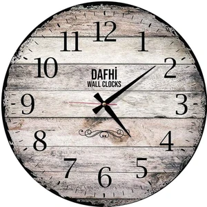 Dafhi Dekoratif Ahşap Duvar Saati 45x45
