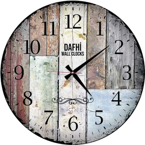 Dafhi Dekoratif Ahşap Duvar Saati 45x45