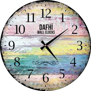 Dafhi Dekoratif Ahşap Duvar Saati 45x45