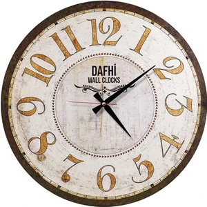 Dafhi Dekoratif Ahşap Duvar Saati 45x45