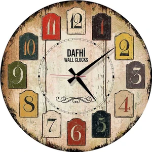 Dafhi Dekoratif Ahşap Duvar Saati 35x35