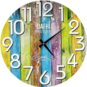 Dafhi Dekoratif Ahşap Duvar Saati 35x35