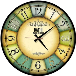 Dafhi Dekoratif Ahşap Duvar Saati 45x45
