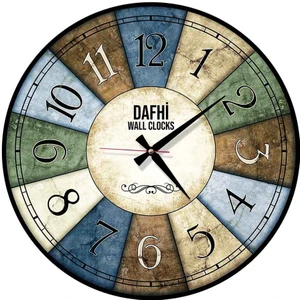 Dafhi Dekoratif Ahşap Duvar Saati 45x45