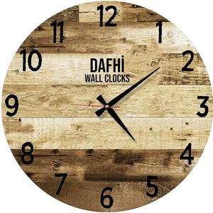 Dafhi Dekoratif Ahşap Duvar Saati 45x45