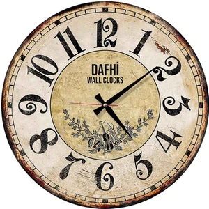 Dafhi Aksesuar Dafhi Dekoratif Ahşap Duvar Saati 45x45