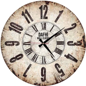 Dafhi Dekoratif Ahşap Duvar Saati 45x45