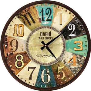 Dafhi Aksesuar Dafhi Dekoratif Ahşap Duvar Saati 45x45