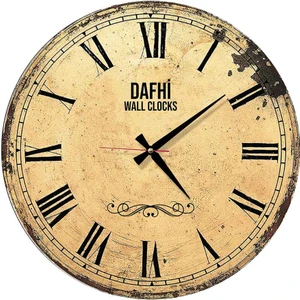 Dafhi Dekoratif Ahşap Duvar Saati 45x45