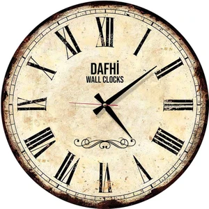 Dafhi Dekoratif Ahşap Duvar Saati 45x45
