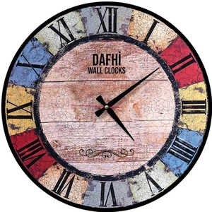 Dafhi Dekoratif Ahşap Duvar Saati 35x35