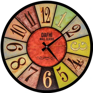Dafhi Dekoratif Ahşap Duvar Saati 45x45
