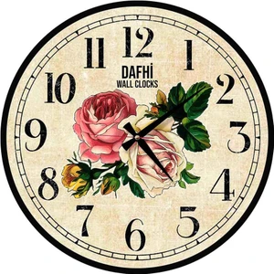 Dafhi Dekoratif Ahşap Duvar Saati 45x45