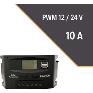 10 Ah Amper Solar Şarj Regülatörü Dijital 12/24 Volt